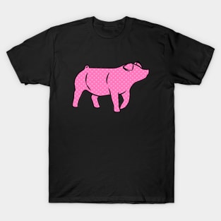 Pink Hearts Pig Silhouette 1 - NOT FOR RESALE WITHOUT PERMISSION T-Shirt